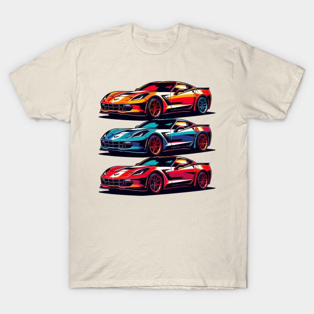 Corvette T-Shirt by Vehicles-Art